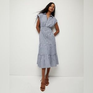 NWOT Veronica Beard Vanessa Striped Dress Blue Multi Dress size 12
